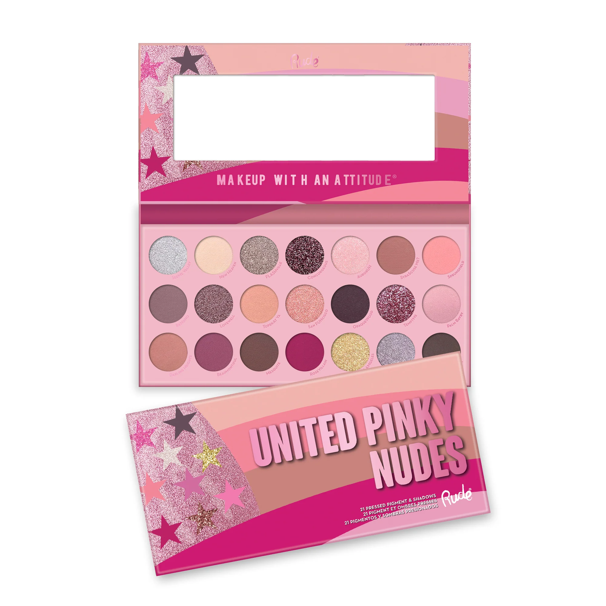 United Pinky Nudes - 21 Pressed Pigment & Shadows Palette - Image 3