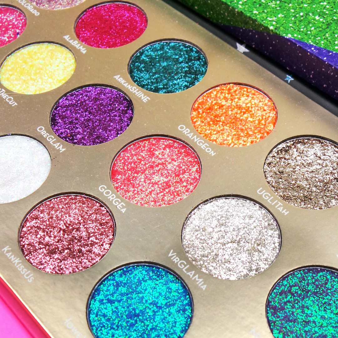 United Shades of Glitter -  21 Pressed Glitter Eyeshadow Palette - Image 6
