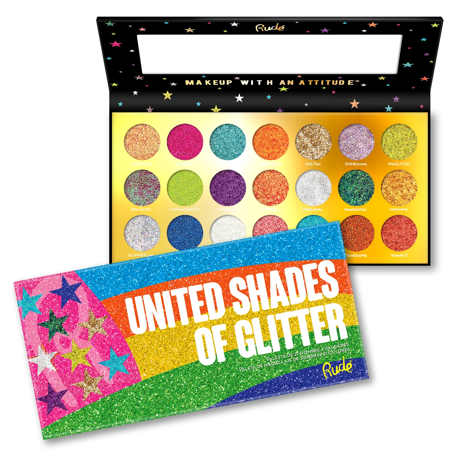 United Shades of Glitter -  21 Pressed Glitter Eyeshadow Palette - Image 8